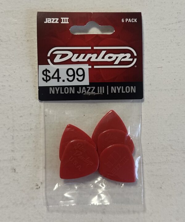 Picks (6-Pack) Nylon Jazz III